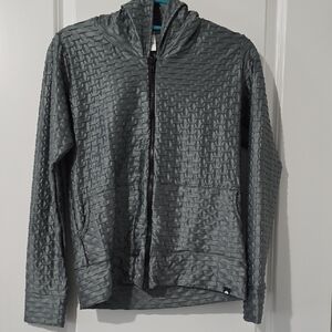 Gray Textured Women's Hoodie